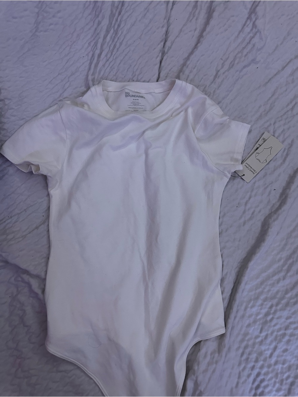 No Boundaries White Short-Sleeve Bodysuit